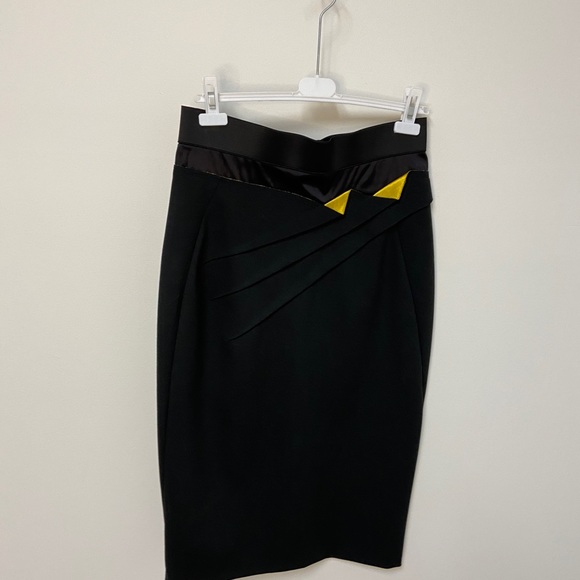 Donna Karan pencil skirt with mix materials Size 12 - Picture 8 of 11